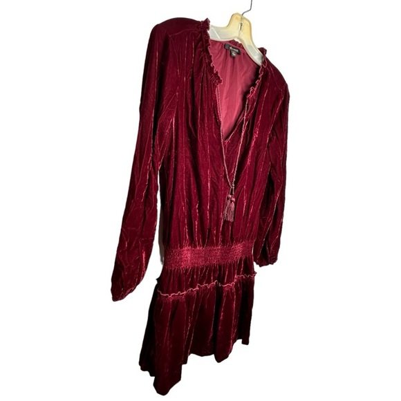 Ella Moss Red Velvet Dress - Picture 4 of 7